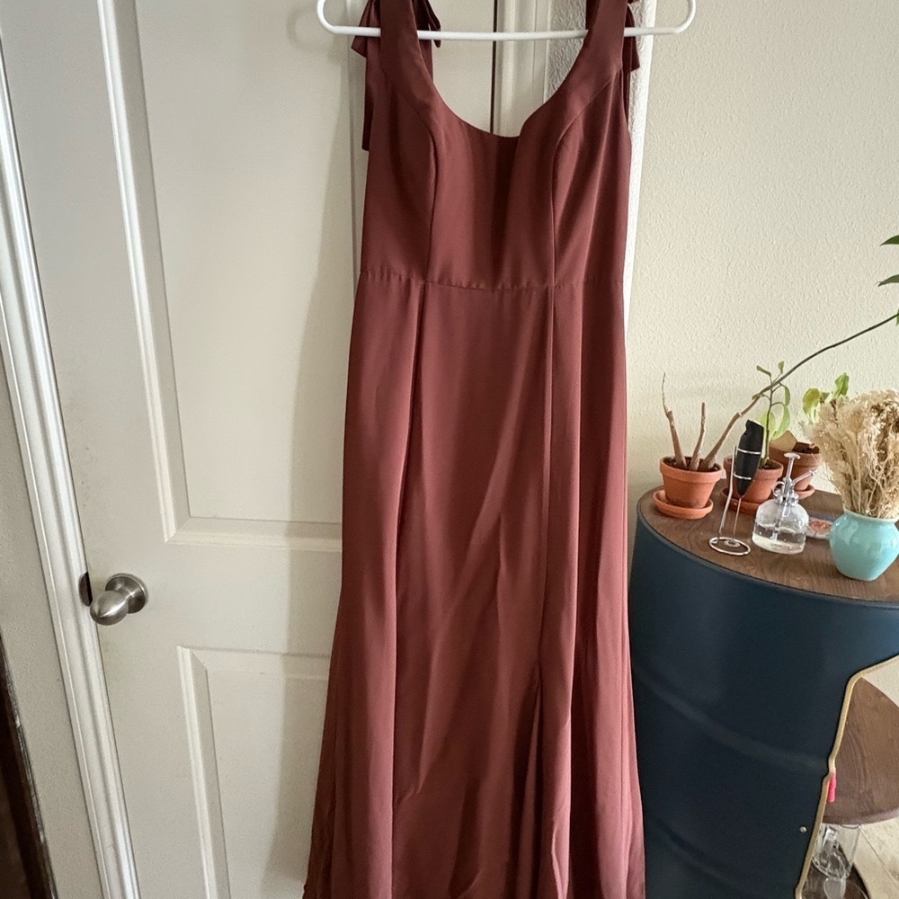 Nicole Chiffon Dress CHOCOLATE BROWN